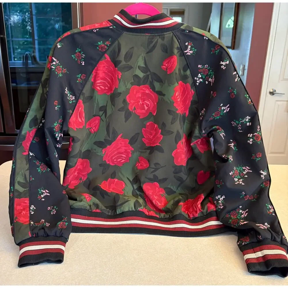 COACH Varsity Bomber Reversible Jacket in Black and Dark Red, EUC